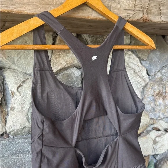 Fabletics Sport Short Onesie Charcoal Romper Women’s size Medium. - Picture 5 of 16